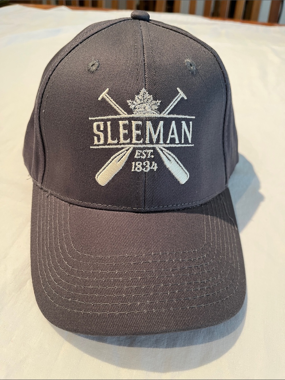 Sleeman Embroidered Baseball Cap in Charcoal Gray, NWOT